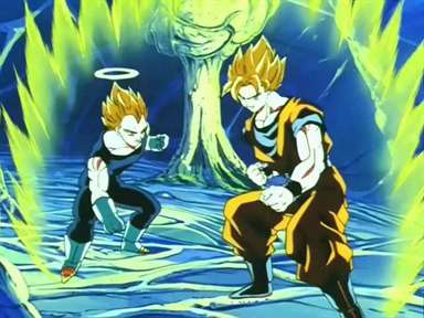 Goku và Vegeta bị tách ra trong bụng của Buu