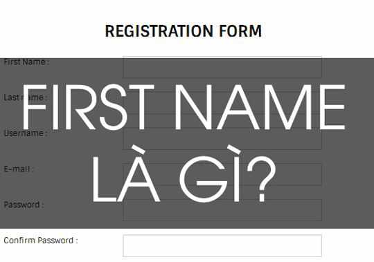 First name nghĩa là gì?