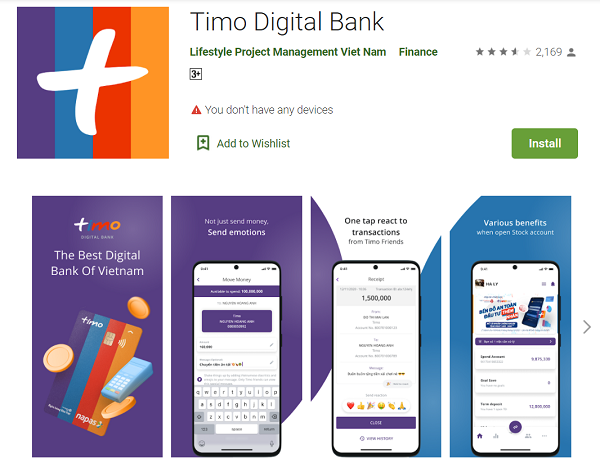phương pháp đăng ký Internet Banking online của ngân hàng số Timo