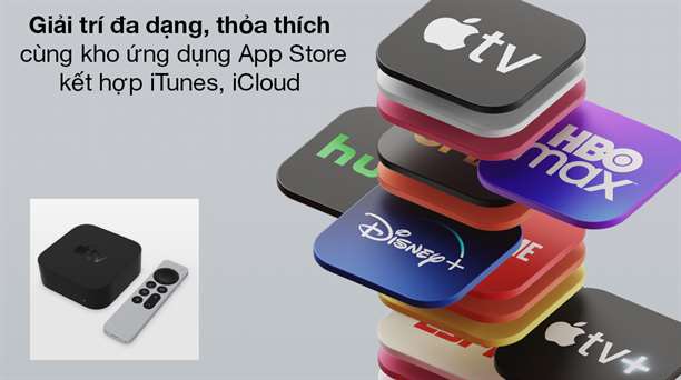 Người dùng có thể truy cập nhiều kênh truyền hình từ Apple TV