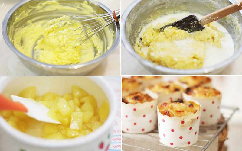 cách làm bánh muffin táo nguyên cám