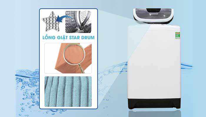 Lồng giặt Start Drum trên máy giặt Sharp giúp quần áo mềm mại