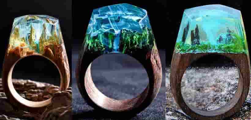 Nhẫn gỗ resin