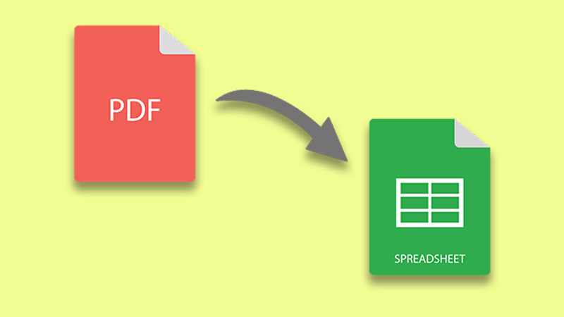 Chuyển file PDF sang Excel