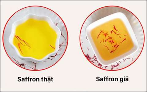 Phân biệt saffron thật giả chỉ bằng cách ngâm nước