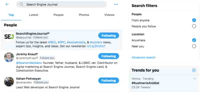 Ảnh chụp màn hình `Tạp chí Công cụ Tìm kiếm`, Search Engine Twitter, tháng 8/2021