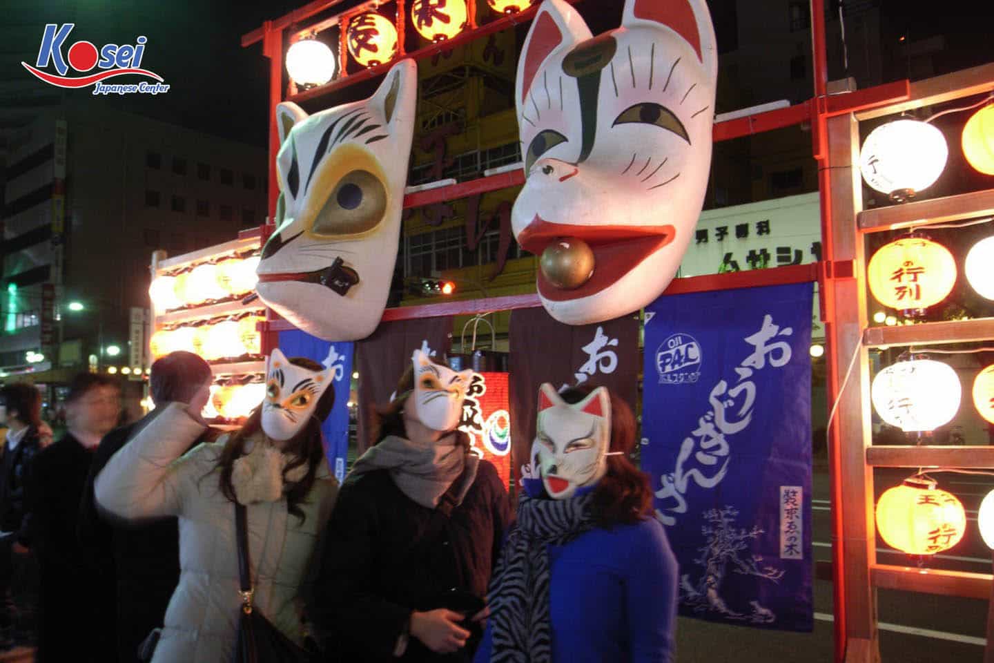 Kitsune no men (狐の面) – Mặt nạ cáo trong văn hóa Nhật Bản