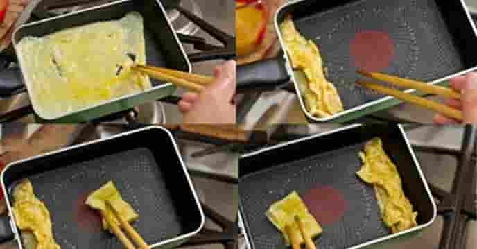 Cách làm trứng cuộn Nhật Bản - cuộn trứng