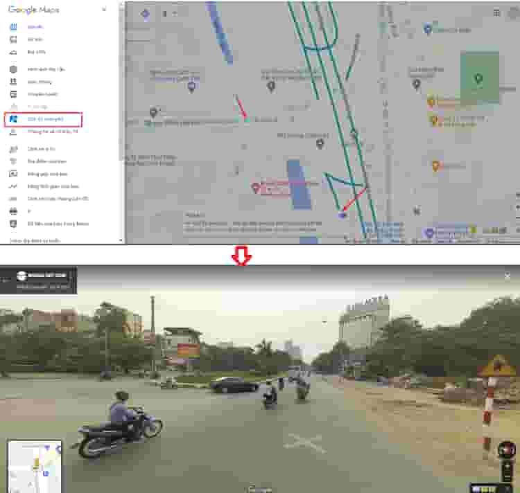 Chế độ xem phố 360° (Street View) trong Google Maps