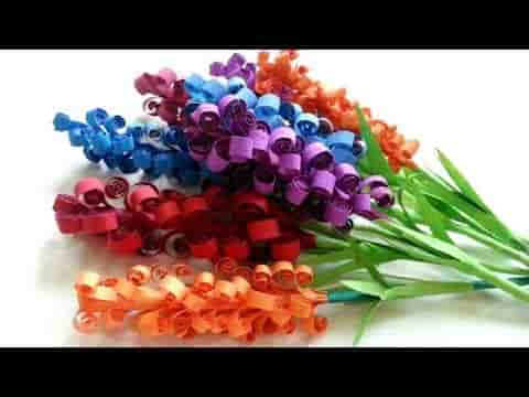 Hướng dẫn làm hoa oải hương bằng giấy cực dễ | Cách làm hoa giấy | Paper lavender flower tutorial