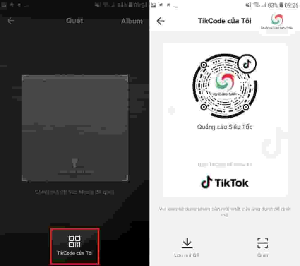 Cách lấy mã QR Tikcode trên tài khoản Tik Tok