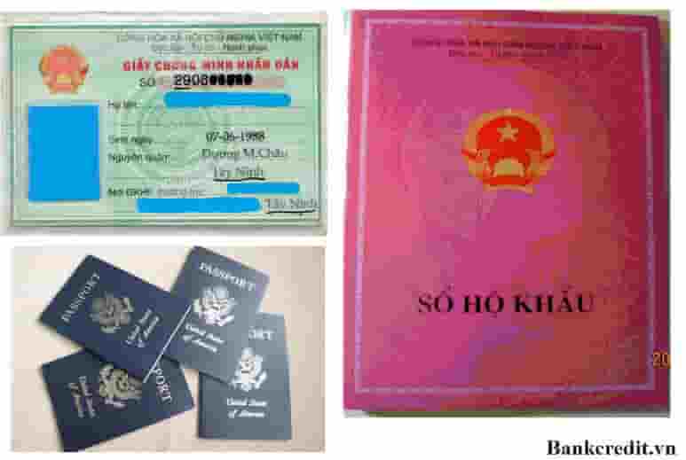 Sổ hộ khẩu, chứng minh thư và hộ chiếu là giấy tờ pháp lý để vay vốn tài chính
