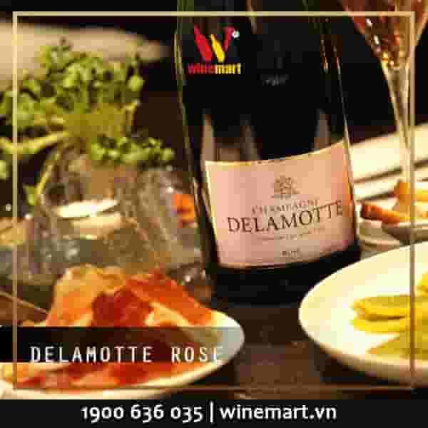 Vang Champagne Delamotte Rose