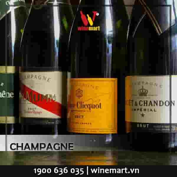 Các loại vang Champagne nổi tiếng của Pháp